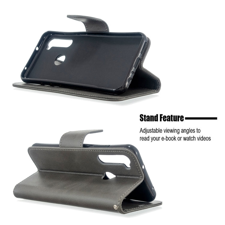 For Xiaomi Redmi Note 8T Retro Lambskin Texture Pure Color Horizontal Flip PU Leather Case with Holder & Card Slots & Wallet & Lanyard