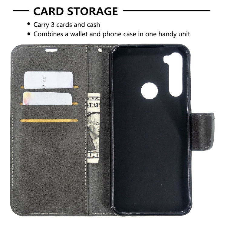 For Xiaomi Redmi Note 8T Retro Lambskin Texture Pure Color Horizontal Flip PU Leather Case with Holder & Card Slots & Wallet & Lanyard