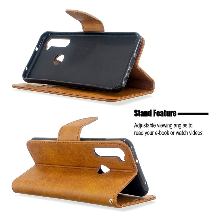 For Xiaomi Redmi Note 8T Retro Lambskin Texture Pure Color Horizontal Flip PU Leather Case with Holder & Card Slots & Wallet & Lanyard