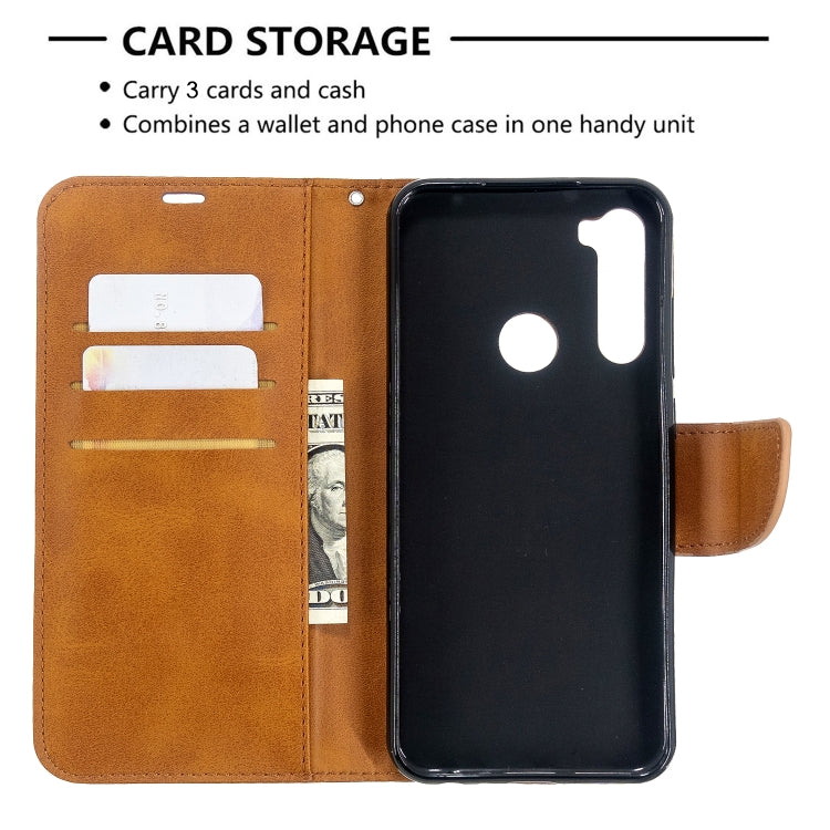 For Xiaomi Redmi Note 8T Retro Lambskin Texture Pure Color Horizontal Flip PU Leather Case with Holder & Card Slots & Wallet & Lanyard