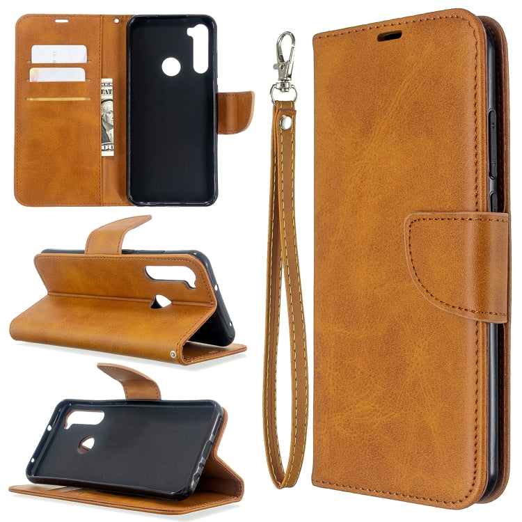 For Xiaomi Redmi Note 8T Retro Lambskin Texture Pure Color Horizontal Flip PU Leather Case with Holder & Card Slots & Wallet & Lanyard