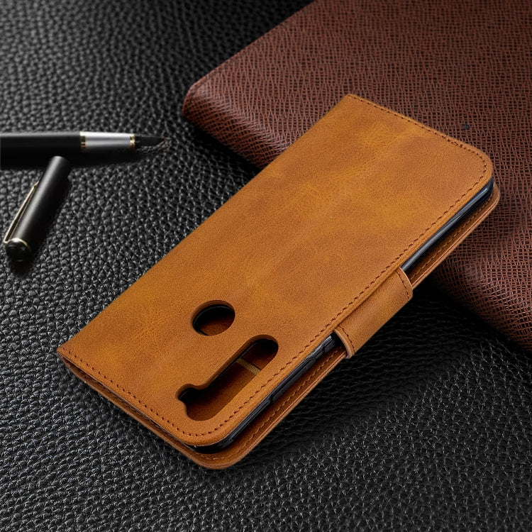 For Xiaomi Redmi Note 8T Retro Lambskin Texture Pure Color Horizontal Flip PU Leather Case with Holder & Card Slots & Wallet & Lanyard