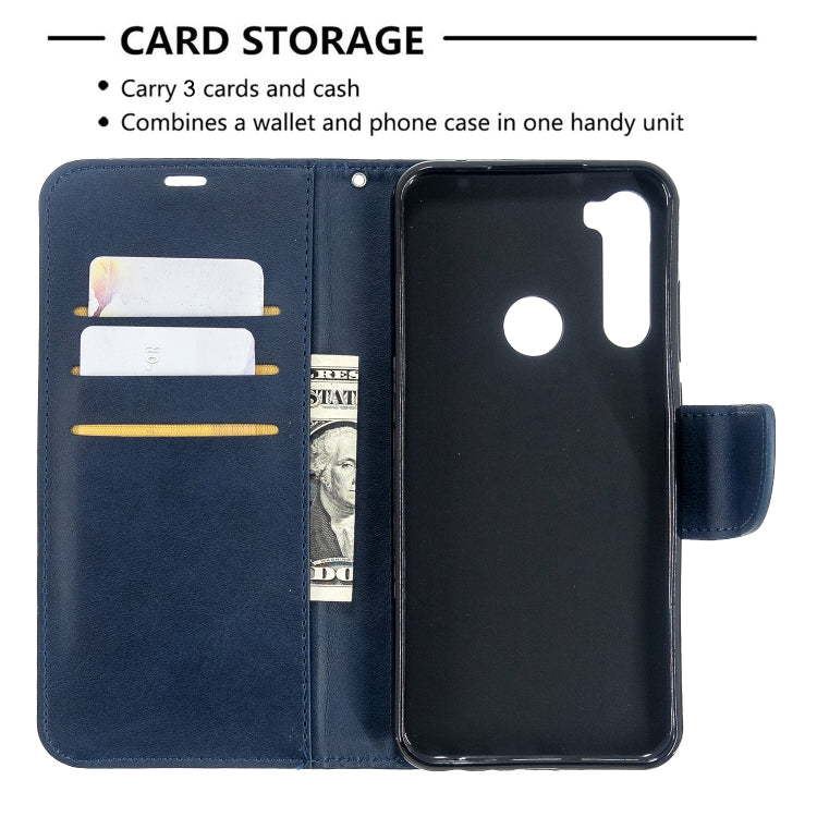 For Xiaomi Redmi Note 8T Retro Lambskin Texture Pure Color Horizontal Flip PU Leather Case with Holder & Card Slots & Wallet & Lanyard