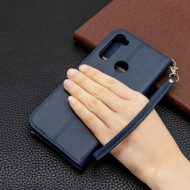 For Xiaomi Redmi Note 8T Retro Lambskin Texture Pure Color Horizontal Flip PU Leather Case with Holder & Card Slots & Wallet & Lanyard