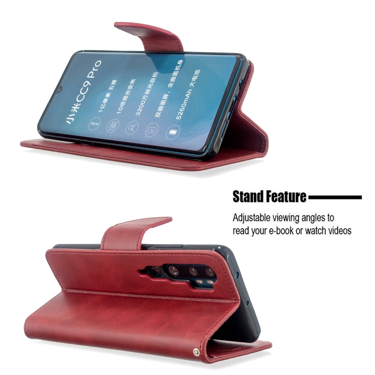 For Xiaomi CC9 Pro / Note 10 / Note 10 Pro Retro Lambskin Texture Pure Color Horizontal Flip PU Leather Case with Holder & Card Slots & Wallet & Lanyard