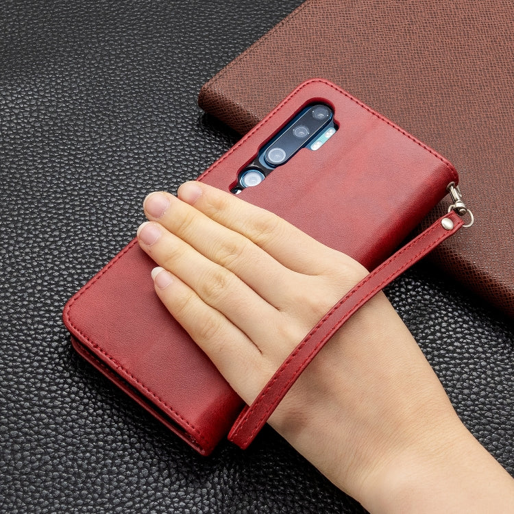 For Xiaomi CC9 Pro / Note 10 / Note 10 Pro Retro Lambskin Texture Pure Color Horizontal Flip PU Leather Case with Holder & Card Slots & Wallet & Lanyard