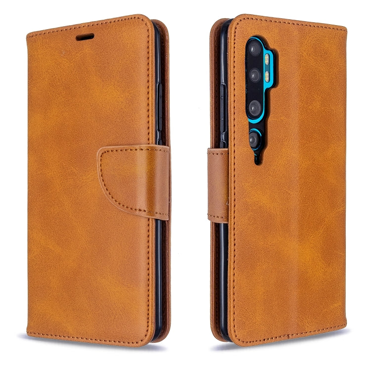 For Xiaomi CC9 Pro / Note 10 / Note 10 Pro Retro Lambskin Texture Pure Color Horizontal Flip PU Leather Case with Holder & Card Slots & Wallet & Lanyard