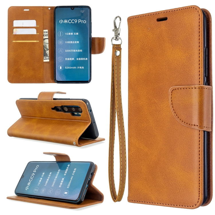 For Xiaomi CC9 Pro / Note 10 / Note 10 Pro Retro Lambskin Texture Pure Color Horizontal Flip PU Leather Case with Holder & Card Slots & Wallet & Lanyard