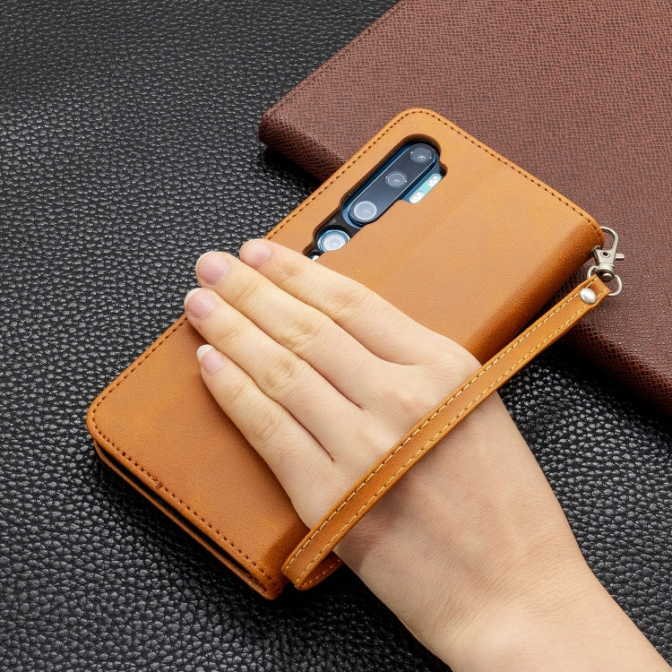For Xiaomi CC9 Pro / Note 10 / Note 10 Pro Retro Lambskin Texture Pure Color Horizontal Flip PU Leather Case with Holder & Card Slots & Wallet & Lanyard