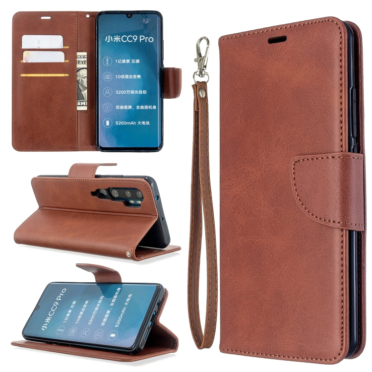 For Xiaomi CC9 Pro / Note 10 / Note 10 Pro Retro Lambskin Texture Pure Color Horizontal Flip PU Leather Case with Holder & Card Slots & Wallet & Lanyard