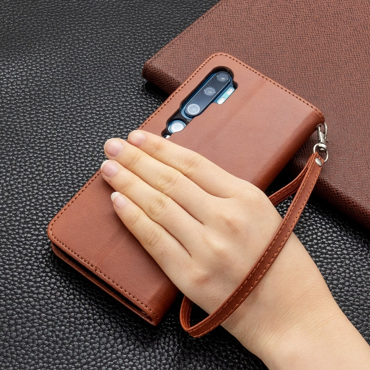 For Xiaomi CC9 Pro / Note 10 / Note 10 Pro Retro Lambskin Texture Pure Color Horizontal Flip PU Leather Case with Holder & Card Slots & Wallet & Lanyard