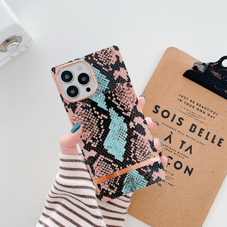 For iPhone 13 Pro Square Plating Gold Edge Phone Case