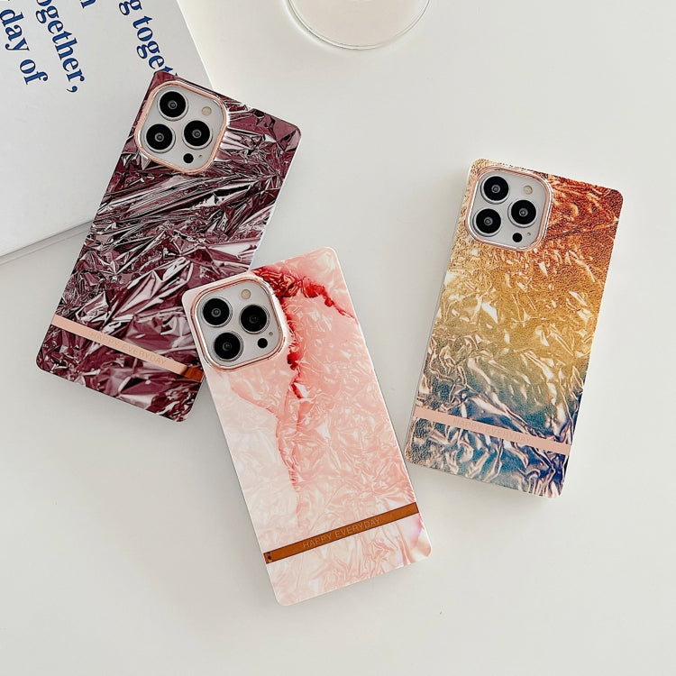 For iPhone 13 Pro Max Square Plating Gold Edge Phone Case