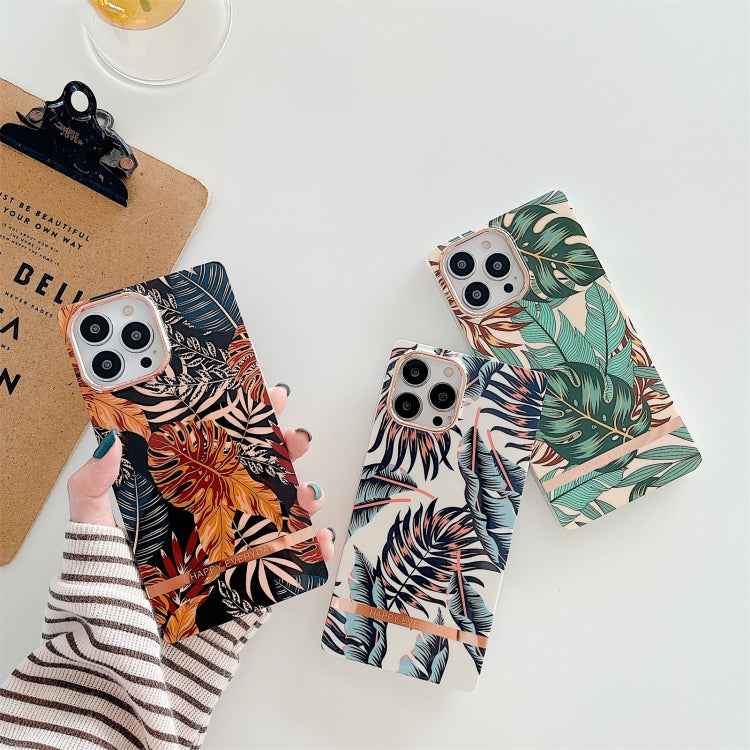 For iPhone 13 Pro Max Square Plating Gold Edge Phone Case