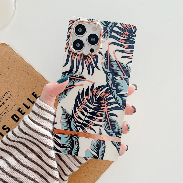 For iPhone 12 Pro Max Square Plating Gold Edge Phone Case