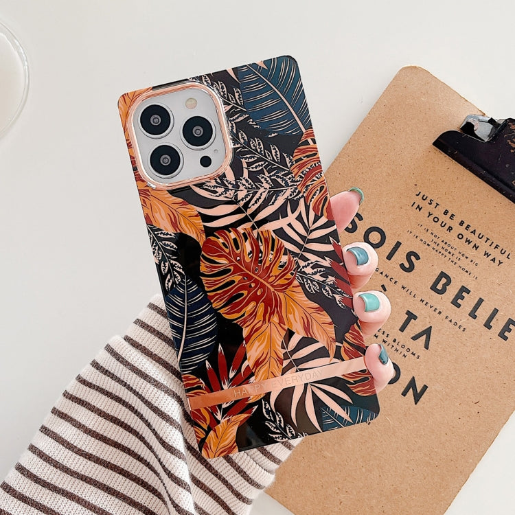 For iPhone 11 Square Plating Gold Edge Phone Case