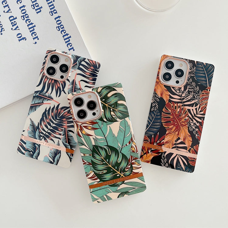 For iPhone 11 Square Plating Gold Edge Phone Case