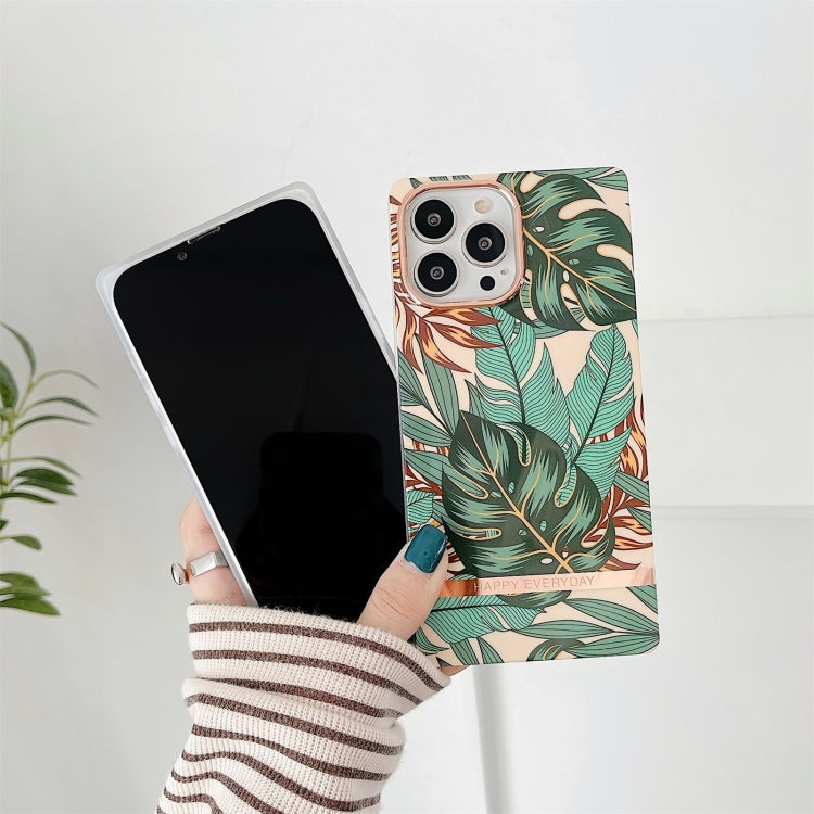 For iPhone 11 Square Plating Gold Edge Phone Case