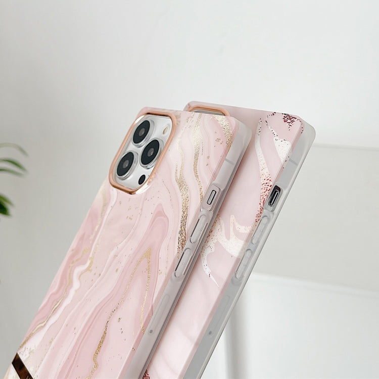 For iPhone 13 Pro Square Plating Gold Edge Phone Case