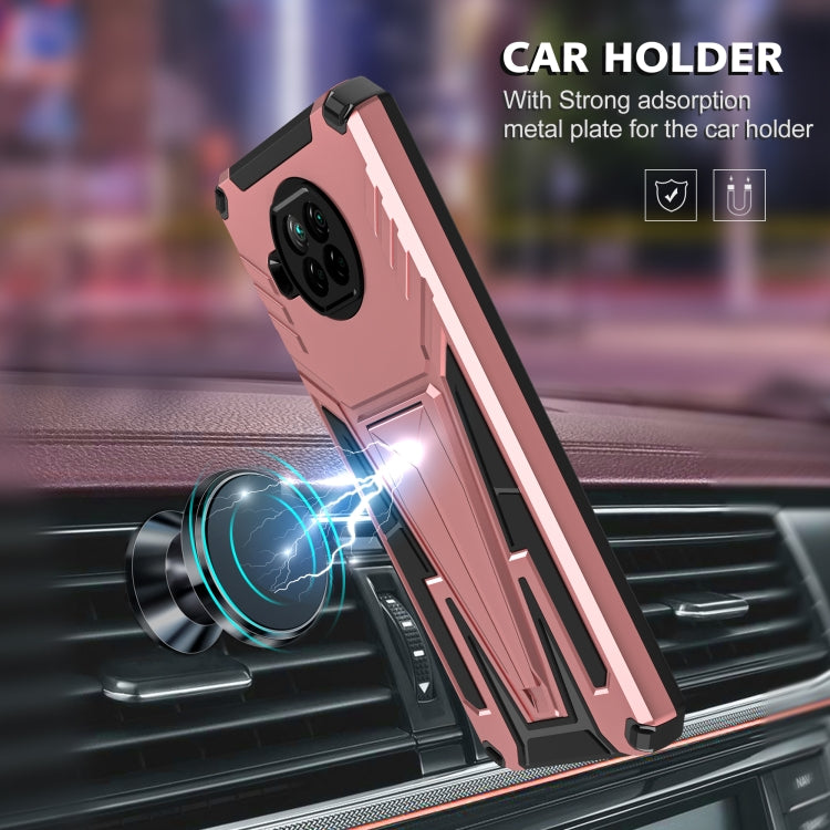 For Xiaomi Redmi Note 9 Pro 5G Super V Armor PC + TPU Phone Case with Holder