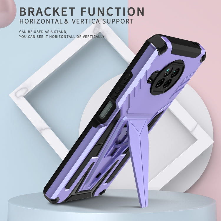 For Xiaomi Redmi Note 9 Pro 5G Super V Armor PC + TPU Phone Case with Holder