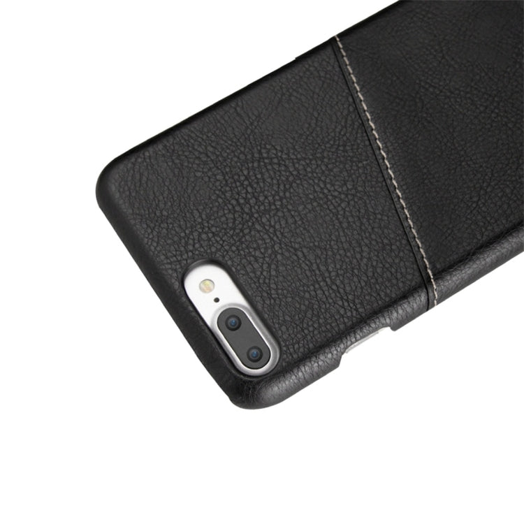 For iPhone 7 Plus / 8 Plus Retro Litchi Texture Stitching Color Protective Case with Card Slots