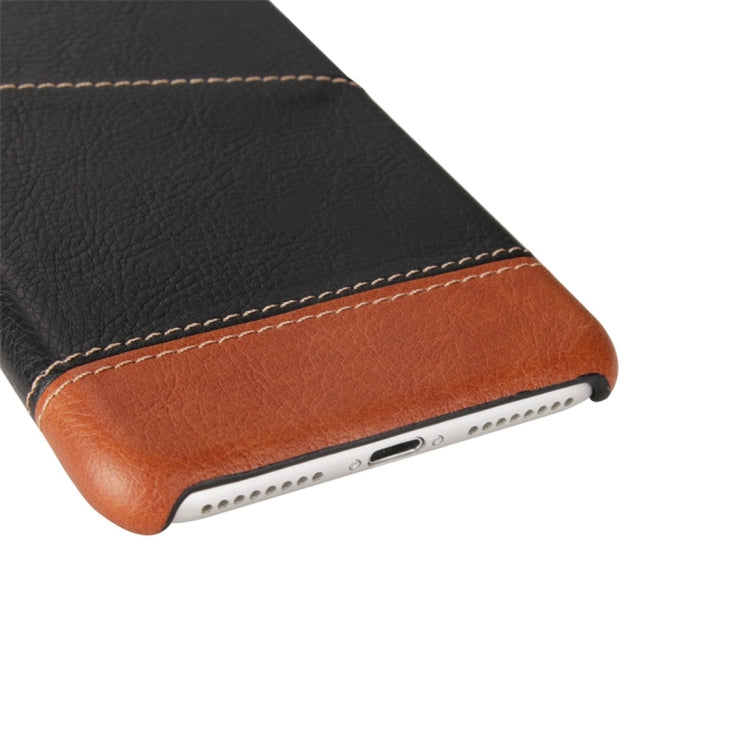 For iPhone 7 Plus / 8 Plus Retro Litchi Texture Stitching Color Protective Case with Card Slots