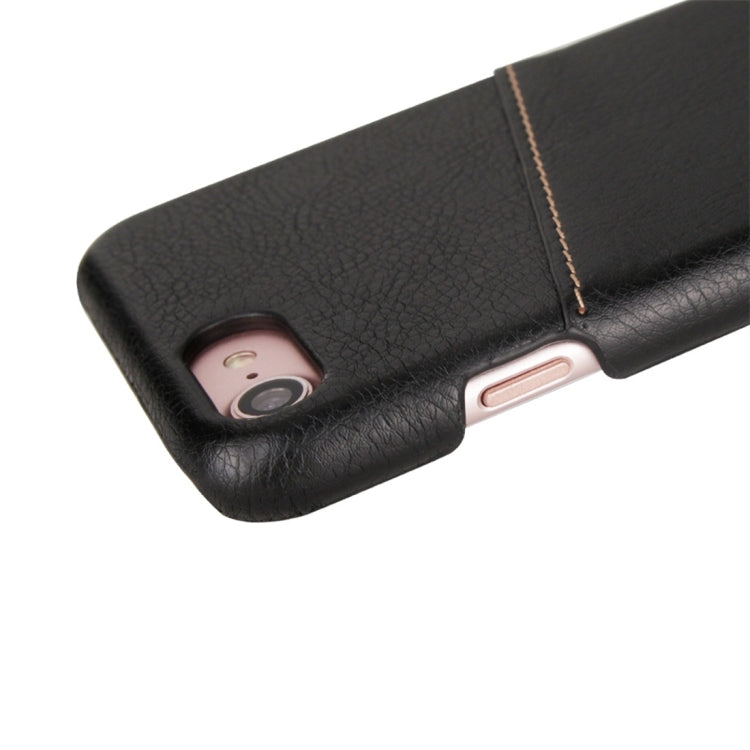 For iPhone 7 / 8 Retro Litchi Texture Stitching Color Protective Case with Card Slots