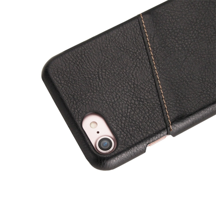 For iPhone 7 / 8 Retro Litchi Texture Stitching Color Protective Case with Card Slots