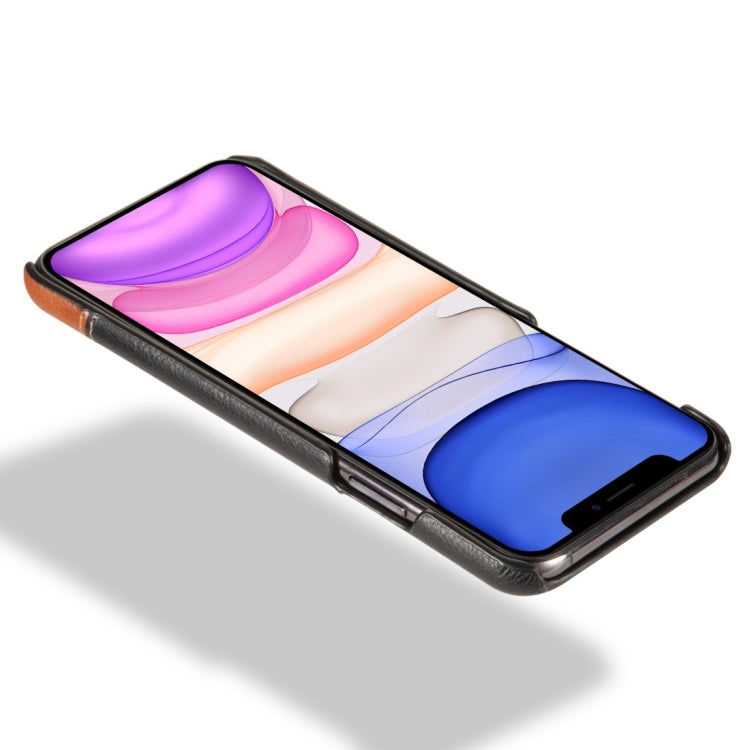 For iPhone 11 Retro Litchi Texture Stitching Color Protective Case with Card Slots