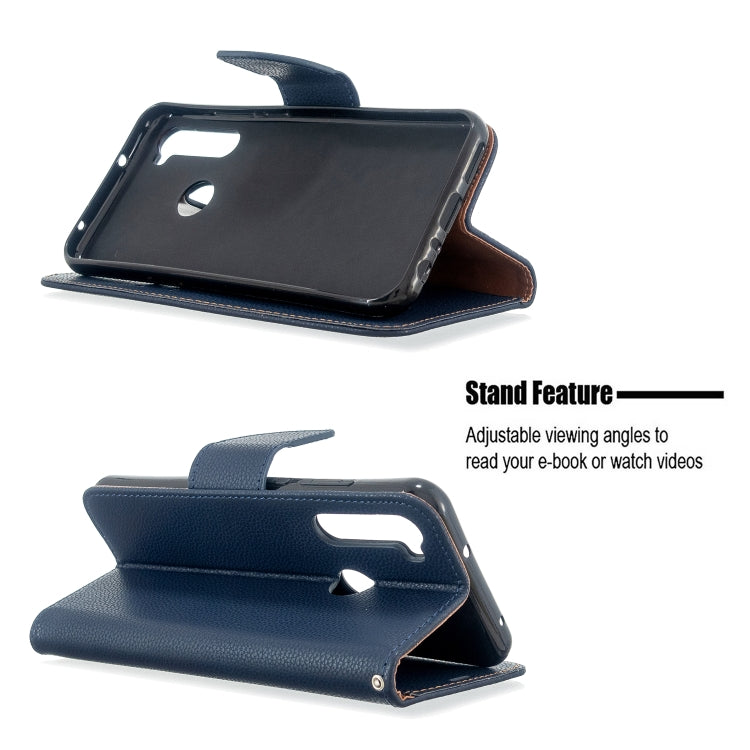 For Xiaomi Redmi Note 8T Litchi Texture Pure Color Horizontal Flip PU Leather Case with Holder & Card Slots & Wallet & Lanyard