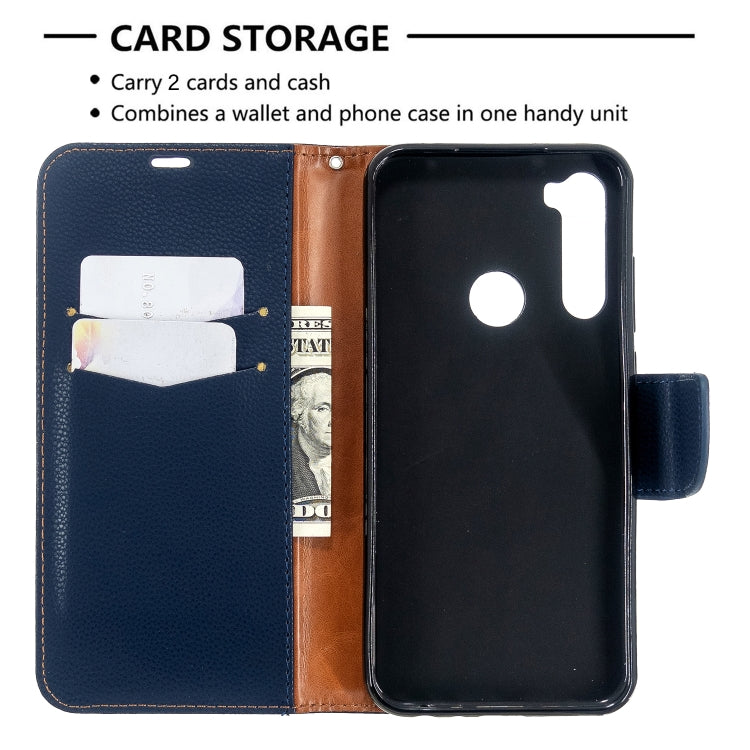 For Xiaomi Redmi Note 8T Litchi Texture Pure Color Horizontal Flip PU Leather Case with Holder & Card Slots & Wallet & Lanyard