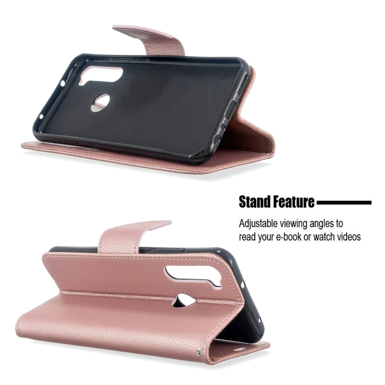 For Xiaomi Redmi Note 8T Litchi Texture Pure Color Horizontal Flip PU Leather Case with Holder & Card Slots & Wallet & Lanyard