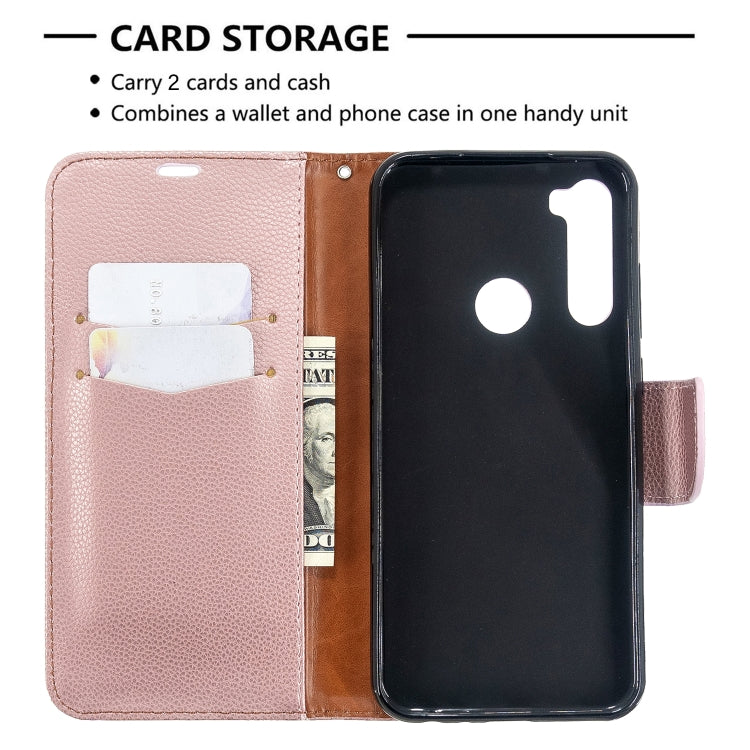 For Xiaomi Redmi Note 8T Litchi Texture Pure Color Horizontal Flip PU Leather Case with Holder & Card Slots & Wallet & Lanyard
