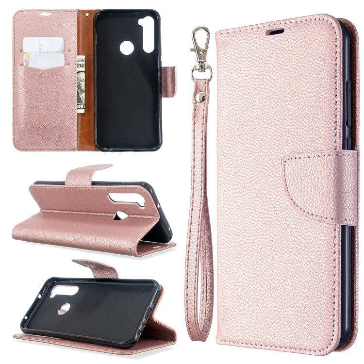 For Xiaomi Redmi Note 8T Litchi Texture Pure Color Horizontal Flip PU Leather Case with Holder & Card Slots & Wallet & Lanyard