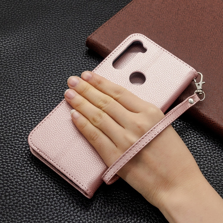 For Xiaomi Redmi Note 8T Litchi Texture Pure Color Horizontal Flip PU Leather Case with Holder & Card Slots & Wallet & Lanyard