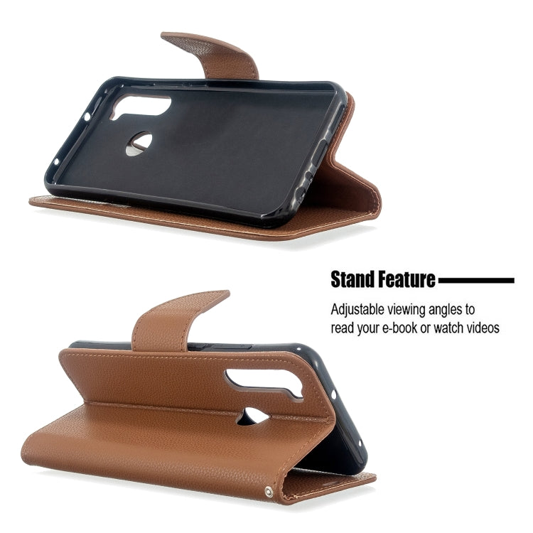 For Xiaomi Redmi Note 8T Litchi Texture Pure Color Horizontal Flip PU Leather Case with Holder & Card Slots & Wallet & Lanyard