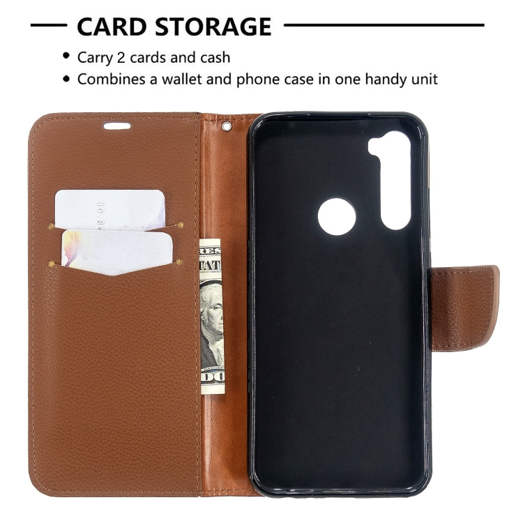For Xiaomi Redmi Note 8T Litchi Texture Pure Color Horizontal Flip PU Leather Case with Holder & Card Slots & Wallet & Lanyard