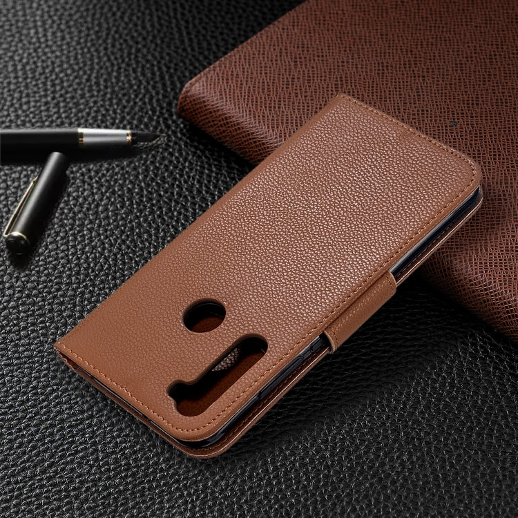 For Xiaomi Redmi Note 8T Litchi Texture Pure Color Horizontal Flip PU Leather Case with Holder & Card Slots & Wallet & Lanyard
