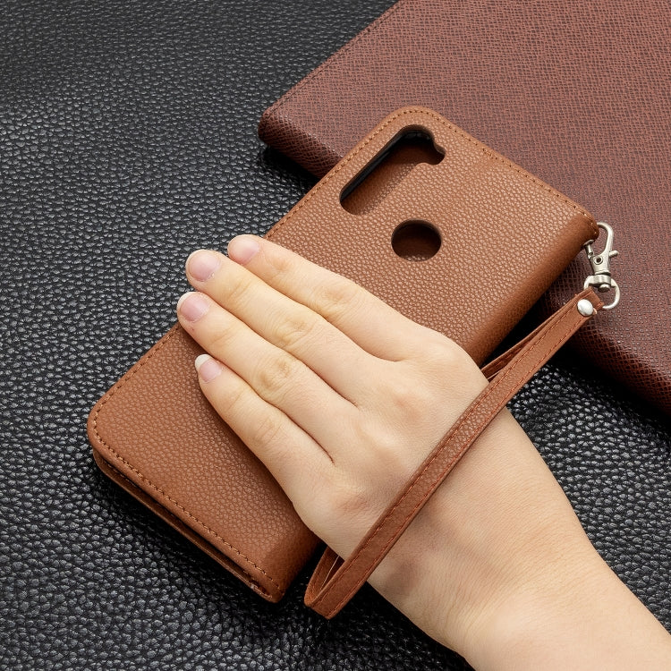 For Xiaomi Redmi Note 8T Litchi Texture Pure Color Horizontal Flip PU Leather Case with Holder & Card Slots & Wallet & Lanyard