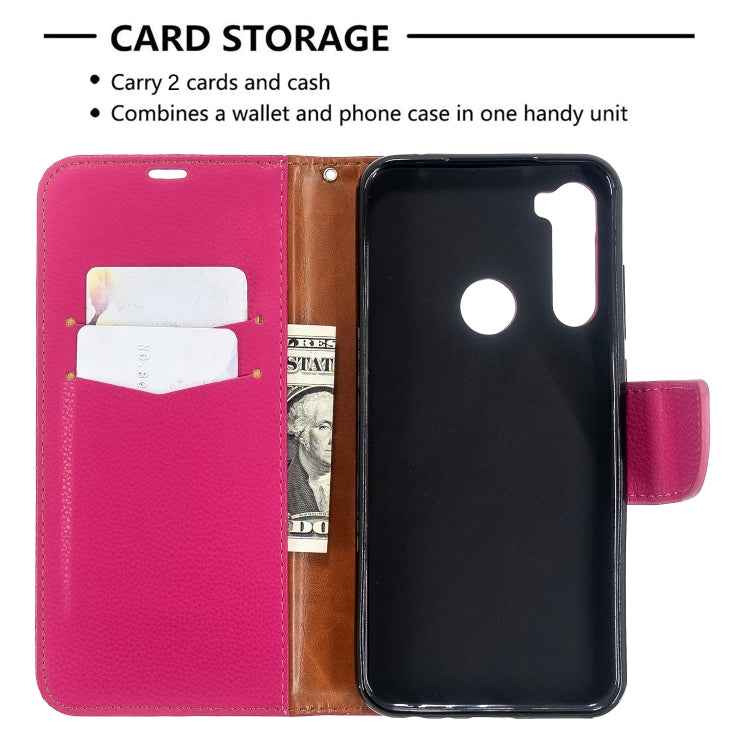 For Xiaomi Redmi Note 8T Litchi Texture Pure Color Horizontal Flip PU Leather Case with Holder & Card Slots & Wallet & Lanyard