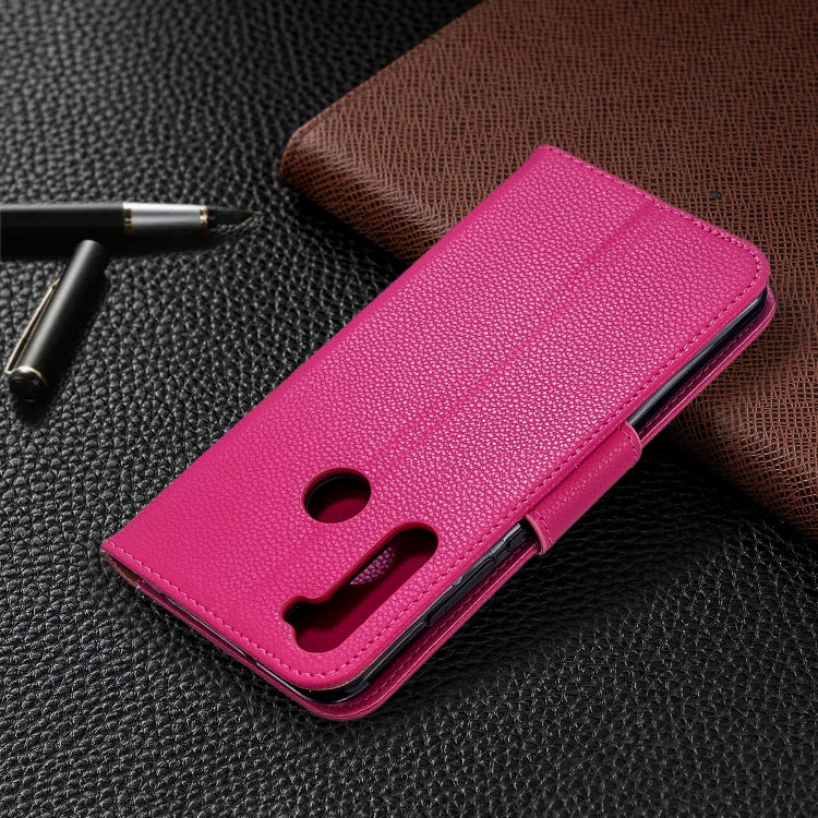 For Xiaomi Redmi Note 8T Litchi Texture Pure Color Horizontal Flip PU Leather Case with Holder & Card Slots & Wallet & Lanyard
