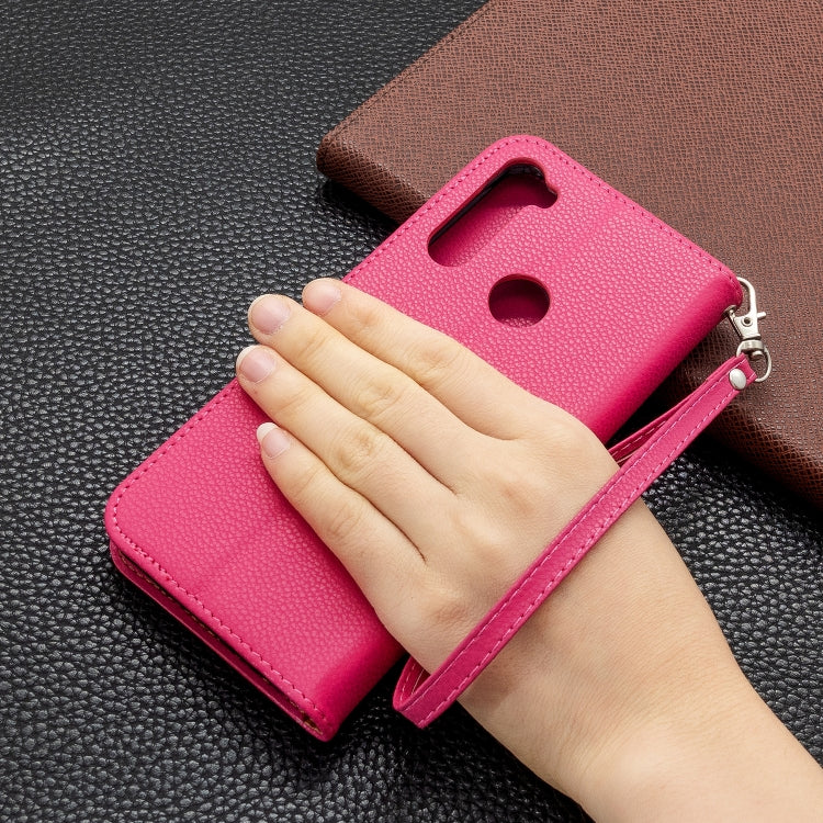 For Xiaomi Redmi Note 8T Litchi Texture Pure Color Horizontal Flip PU Leather Case with Holder & Card Slots & Wallet & Lanyard