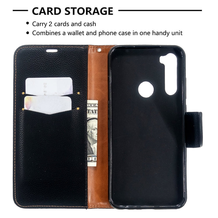 For Xiaomi Redmi Note 8T Litchi Texture Pure Color Horizontal Flip PU Leather Case with Holder & Card Slots & Wallet & Lanyard