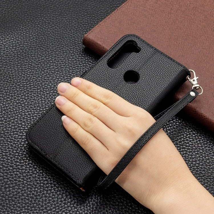 For Xiaomi Redmi Note 8T Litchi Texture Pure Color Horizontal Flip PU Leather Case with Holder & Card Slots & Wallet & Lanyard