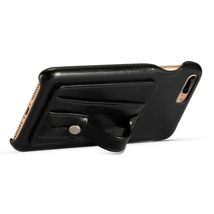 For iPhone 7 Plus / 8 Plus Shockproof PC + PU Protective Case with Holder & Card Slots