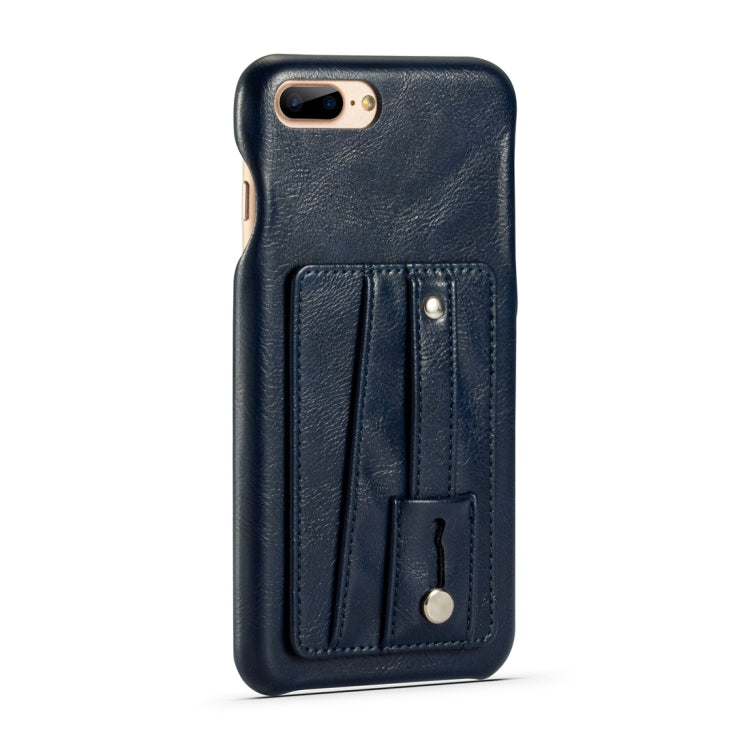 For iPhone 7 Plus / 8 Plus Shockproof PC + PU Protective Case with Holder & Card Slots