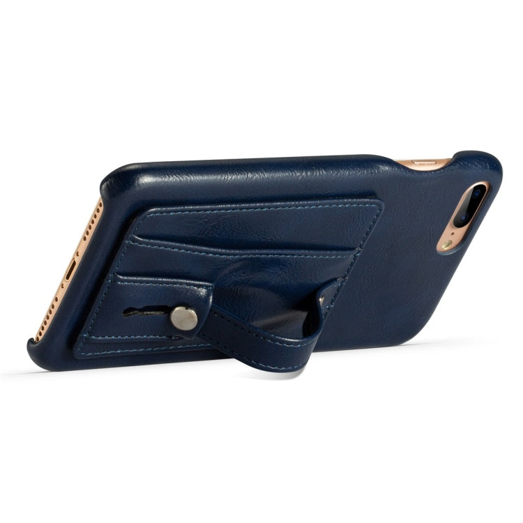 For iPhone 7 Plus / 8 Plus Shockproof PC + PU Protective Case with Holder & Card Slots