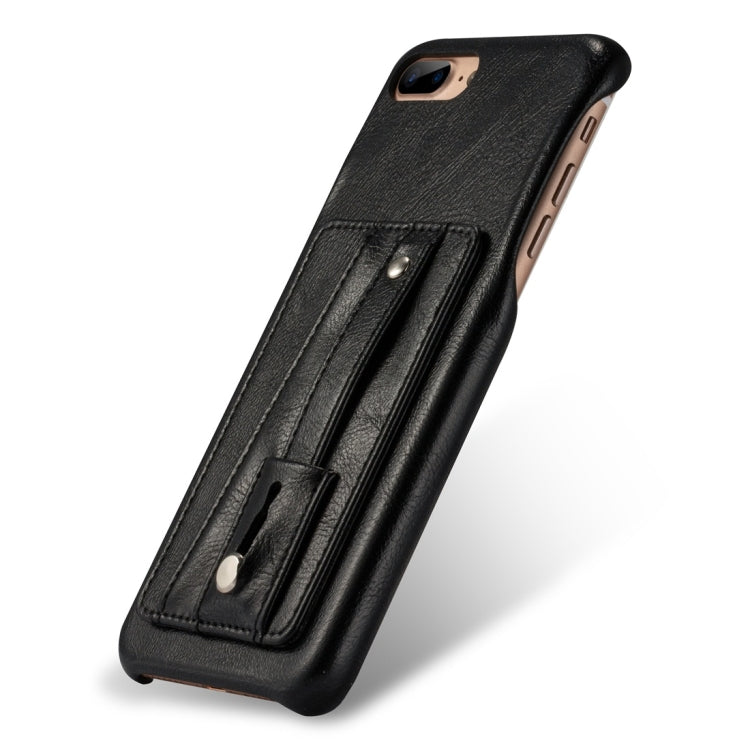 For iPhone 7 Plus / 8 Plus Shockproof PC + PU Protective Case with Holder & Card Slots