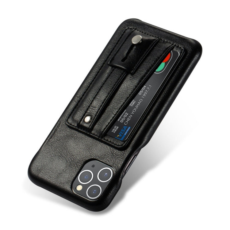 For iPhone 11 Pro Shockproof PC + PU Protective Case with Holder & Card Slots